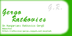 gergo ratkovics business card