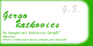 gergo ratkovics business card